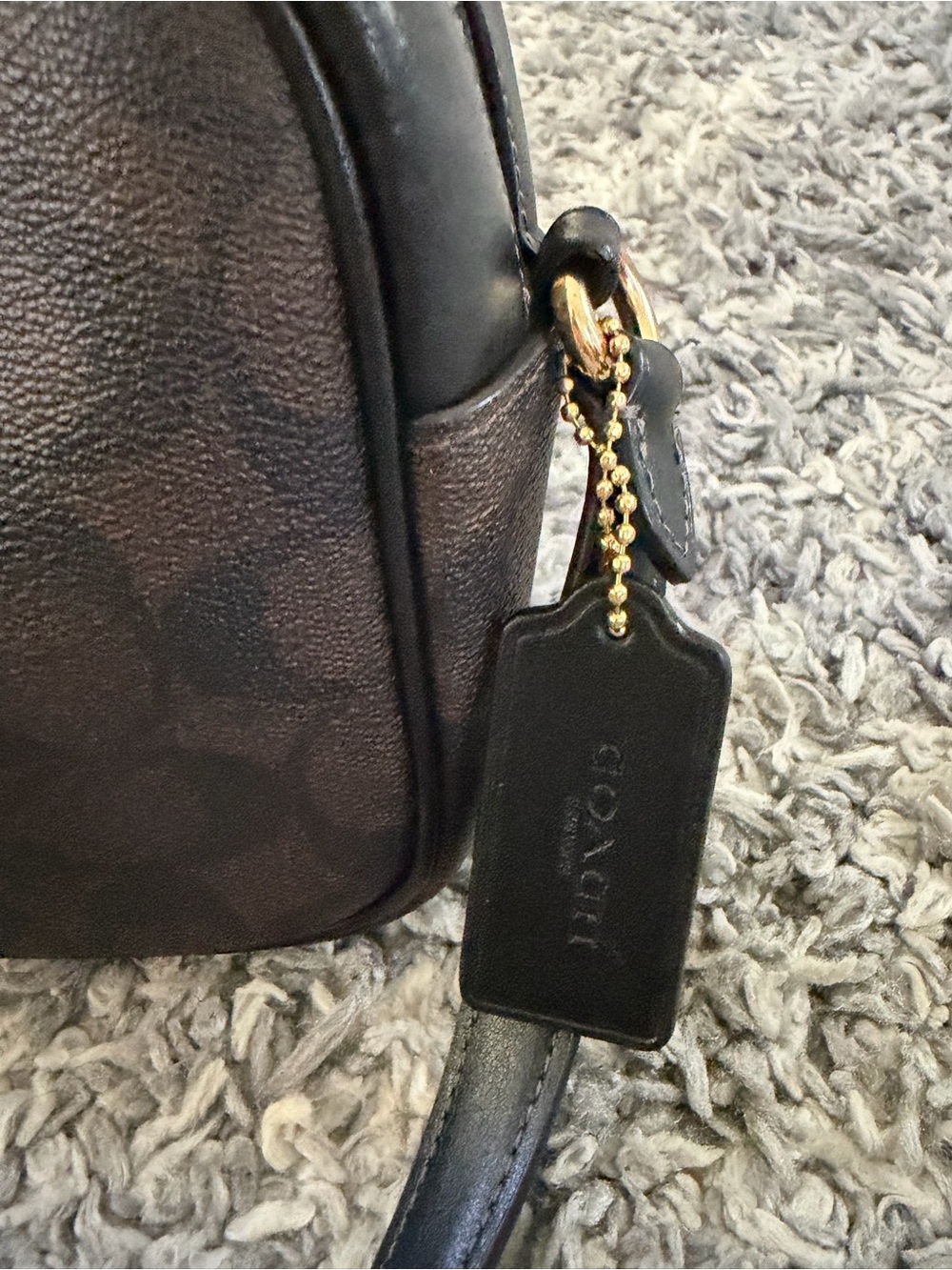 Coach Jamie Camera Crossbody Bag Signature Canvas Leather Black Walnut CR135 - Picture 3 of 9